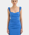 Sir The Label Balconette Azul Gown - 6 / Blue - Dresses