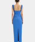 Sir The Label Balconette Azul Gown - 6 / Blue - Dresses