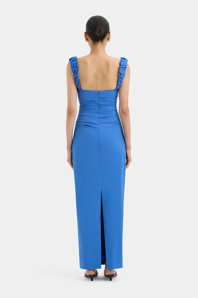 Sir The Label Balconette Azul Gown - 6 / Blue - Dresses