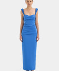 Sir The Label Balconette Azul Gown - 6 / Blue - Dresses