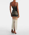 Sir The Label Breeze Striped Ruched Mesh Midi Dress Multi Size & 1 - Dresses