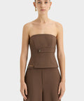 Sir The Label Bromley Bodice and Mini Skirt in Chocolate - Outfit Sets