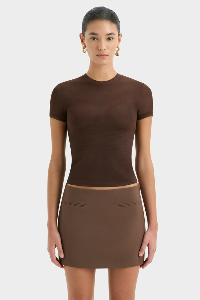 Sir The Label Bromley Bodice and Mini Skirt in Chocolate - Outfit Sets