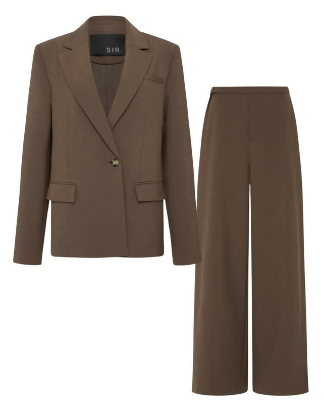 Sir The Label Bromley Tailored Blazer and Pant in Chocolate - Outfit Sets