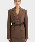 Sir The Label Bromley Tailored Blazer Bodice and Pant in Chocolate - Outfit Sets