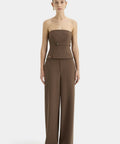 Sir The Label Bromley Tailored Blazer Bodice and Pant in Chocolate - Outfit Sets