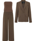 Sir The Label Bromley Tailored Blazer Bodice and Pant in Chocolate - Outfit Sets