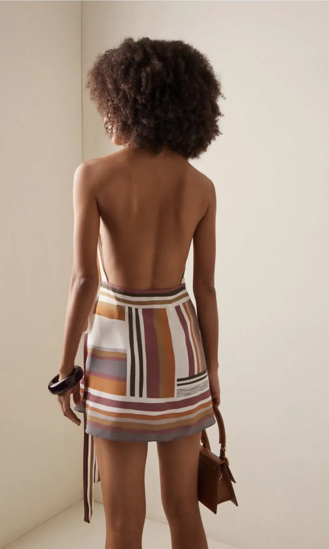 Sir the Label Caprera Silk Halter Mini Dress in Milazzo Stripe | Passion For Fashion Sir the Label Caprera Silk Halter Mini Dress in Milazzo Stripe | Passion For Fashion