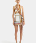 Sir The Label Caprera Wrapped Silk Halter Mini Dress - Dresses