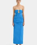 Sir The Label Caris Gown In Blue - Dresses