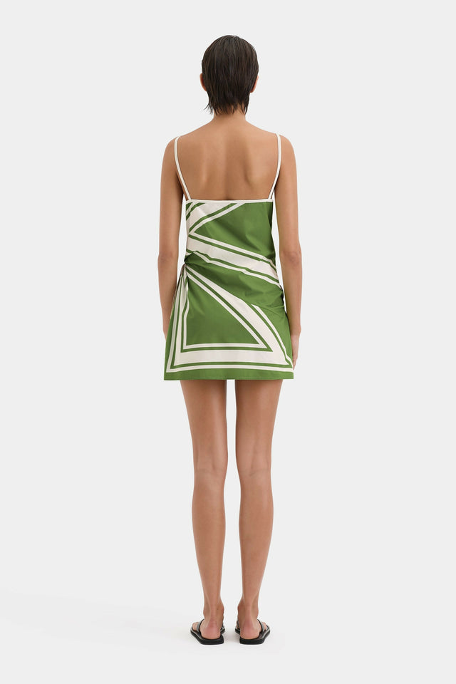 green emerald velvet dress Claire Striped Dress – Shop MKay main image 1