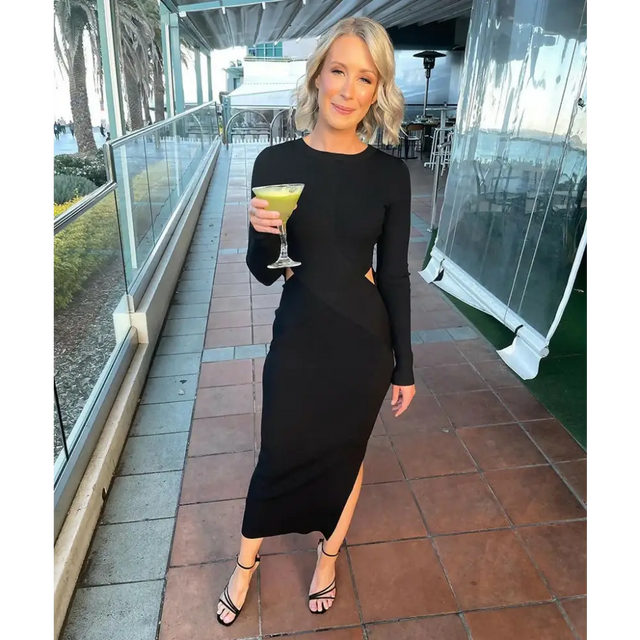 SIR the Label Celena Draped Dress in Black - 6 / Black - Dresses