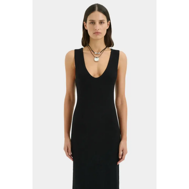 Sir The Label Chiara Scoop Neck Dress - 10 / Black - Dresses