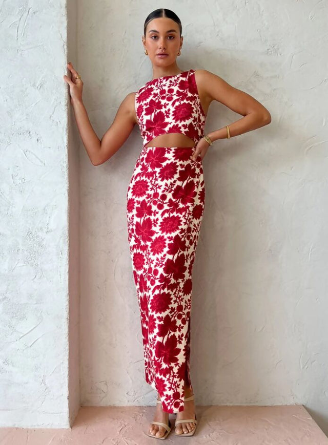 Sir The Label Cinta Cut Out in Valentina Floral - Dresses