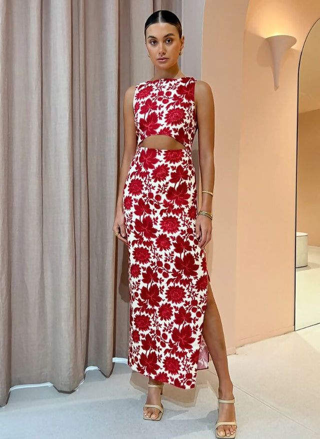 Sir The Label Cinta Cut Out in Valentina Floral - Dresses