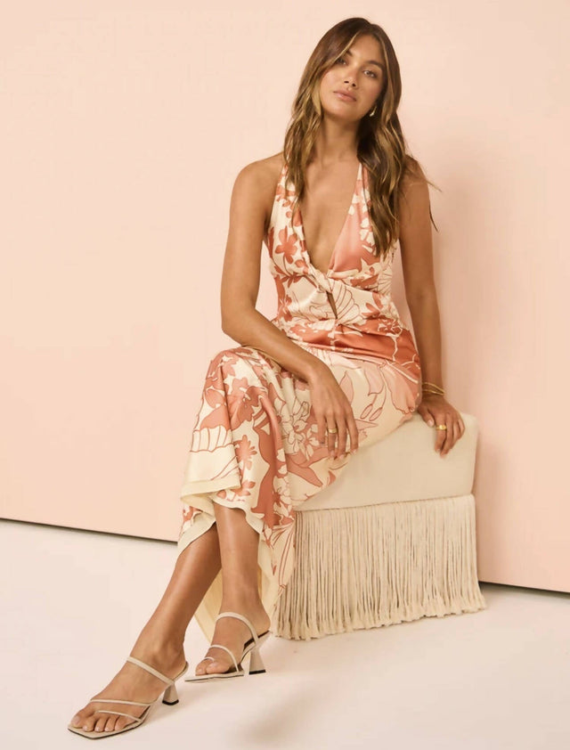 Sir The Label Como Twist Dress in Paradiso Print - 12 / Print - Dresses