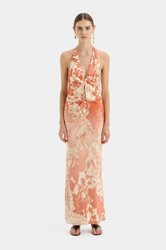 Sir The Label Como Twist Dress in Paradiso Print - 12 / Print - Dresses