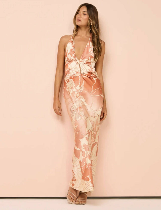 Sir The Label Como Twist Dress in Paradiso Print - 12 / Print - Dresses