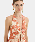 Sir The Label Como Twist Dress in Paradiso Print - 12 / Print - Dresses