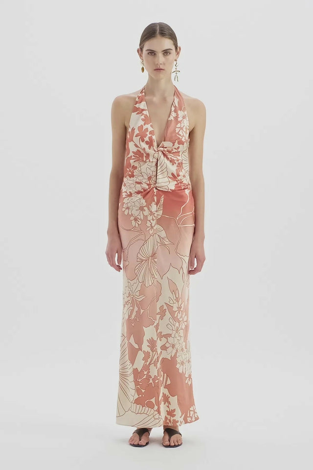 Sir The Label Como Twist Silk Maxi Dress - Dresses