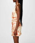 Sir The Label Como Twist Silk Mini Dress - 8 / Orange - Dresses