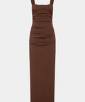 Sir The Label Dahlia Balconette Gown Chocolate - 8 / Brown - Dresses