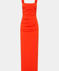 Sir The Label Dahlia Balconette Gown in Tangerine - Dresses