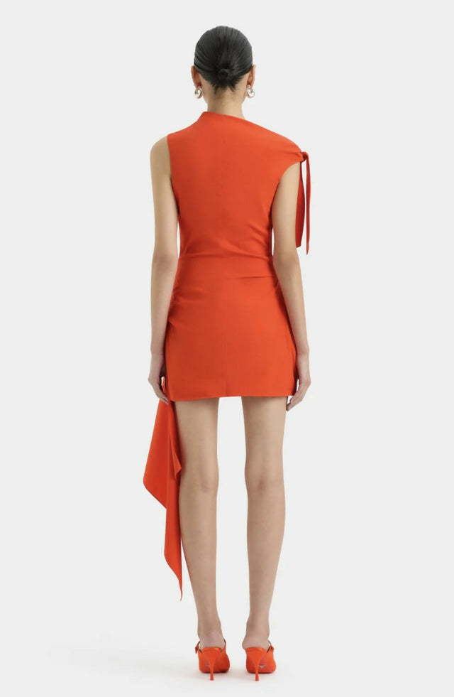 Sir The Label Dahlia Mini Dress in Tangerine - Dresses