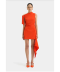 Sir The Label Dahlia Mini Dress in Tangerine Size 3/AU 12 - 12 / Red - Dresses
