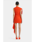 Sir The Label Dahlia Mini Dress in Tangerine Size 3/AU 12 - 12 / Red - Dresses