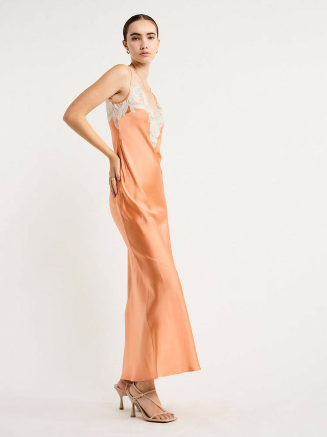 Sir The Label Danseurs Lace Slip Dress in Peach Size 2 /AU 10 - 10 / Peach - Dresses