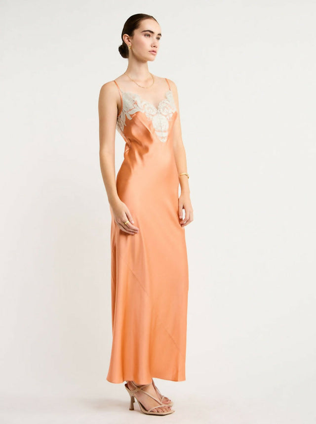 Sir The Label Danseurs Lace Slip Dress in Peach Size 2 /AU 10 - 10 / Peach - Dresses