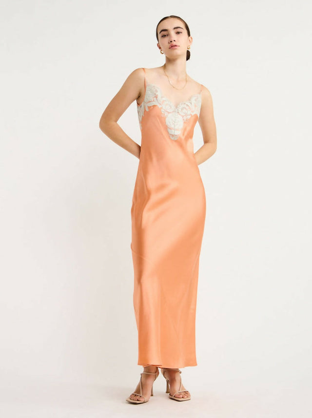 Sir The Label Danseurs Lace Slip Dress in Peach Size 2 /AU 10 - 10 / Peach - Dresses