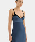 Sir The Label Depeche Balconette Gown in Dark Blue - Dresses