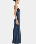 Sir The Label Depeche Balconette Gown In Dark Blue - Dresses