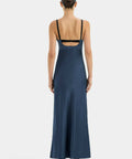 Sir The Label Depeche Balconette Gown in Dark Blue - Dresses