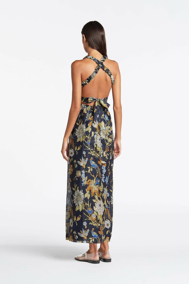 Sir The Label Diana Lilian Cross Back Dress - 12 / Multi - Dresses