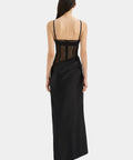 Sir The Label Dunya Draped Gown - 8 / Black - Dresses