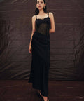 Sir The Label Dunya Draped Gown In Black - Dresses