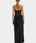 Sir the Label Dunya Draped Gown in Black Size 0/ AU 6 - 6 / Black - Dresses