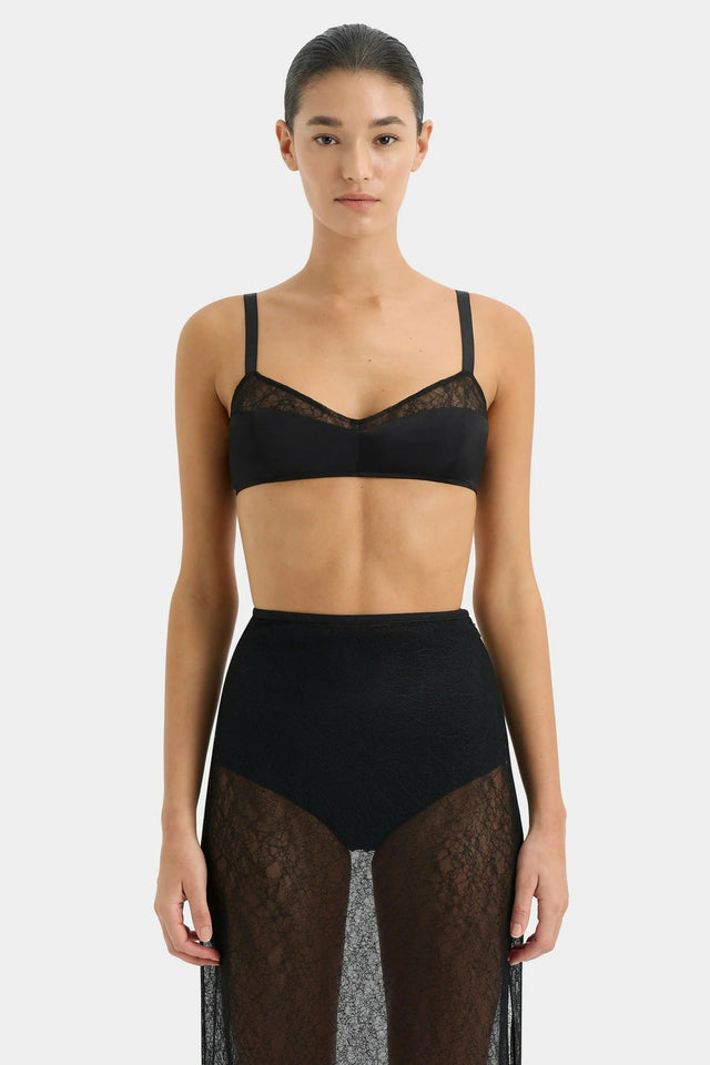 Sir The Label Dunya Draped Skirt + Bralette Set - 8 / Black - Outfit Sets