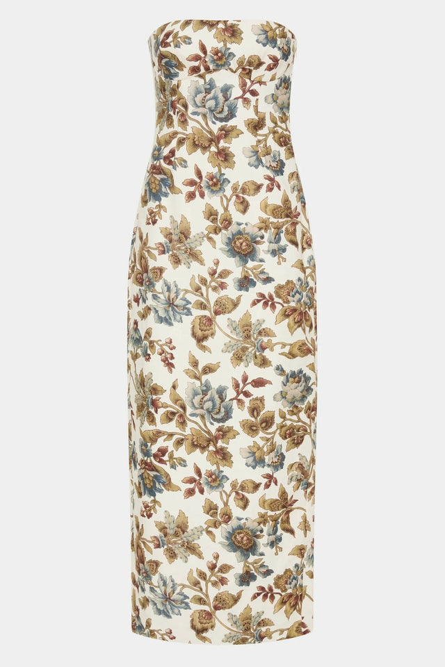 Sir The Label Eleanora Column Midi Dress in Viola Print - Dresses