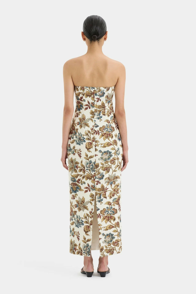 Sir The Label the Eleanora Column Midi Dress Viola Floral Print Size 2 / AU 10 - 10 / Floral - Dresses