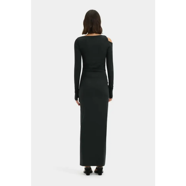 Sir The Label Elm Long Sleeve Midi Dress in Black Size - Dresses