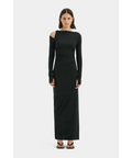 Sir The Label Elm Long Sleeve Midi Dress in Black Size - Dresses