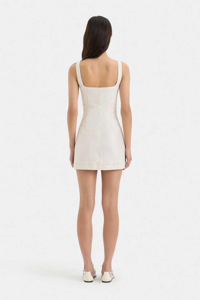sir the label white mini dress Sir The Label Emilia Corset Mini Dress in Natural