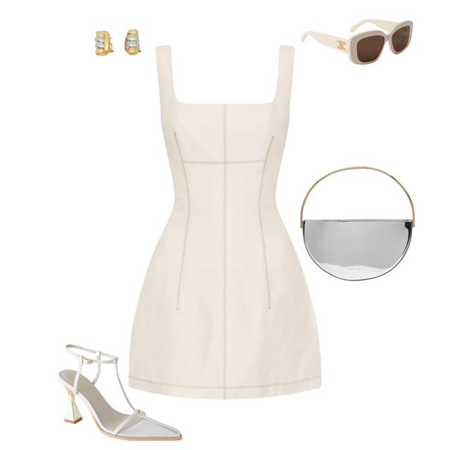 Sir The Label Emilia Corset Mini Dress in Natural