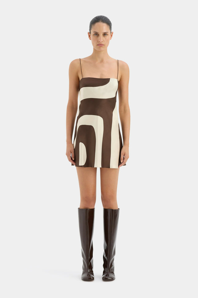 Sir The Label Freddie Slip Mini Dress - 8 / Print - Dresses
