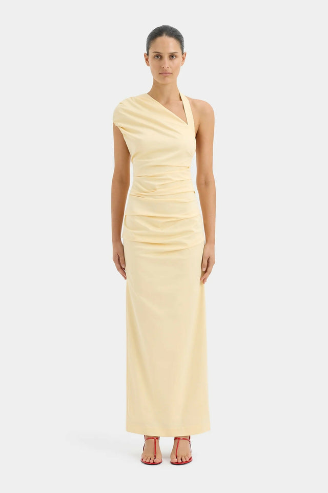 Sir The Label Giacomo Gathered Gown Butter - Dresses