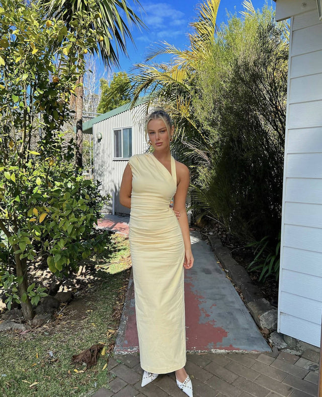 Sir The Label Giacomo Gown in Butter - Dresses
